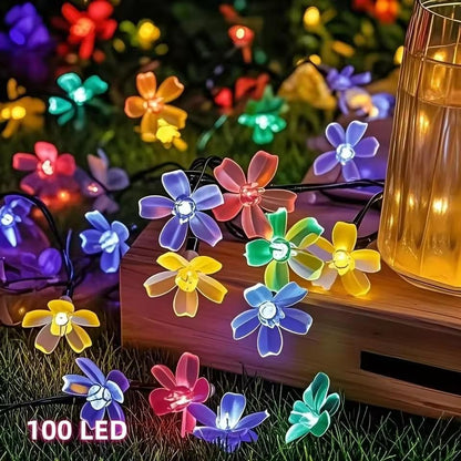 Silicone Flower String Lights - 14 LED